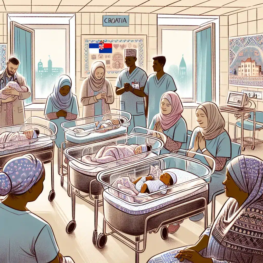 Erste Neugeborene des Jahres 2025 feiern Ankunft in ganz Kroatien