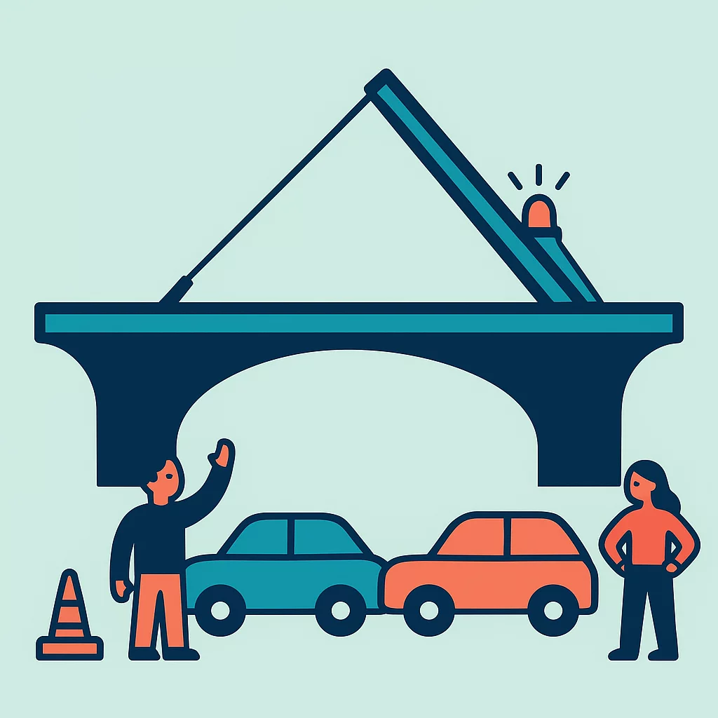Euripus Bridge Stuck Open Causes Traffic Chaos