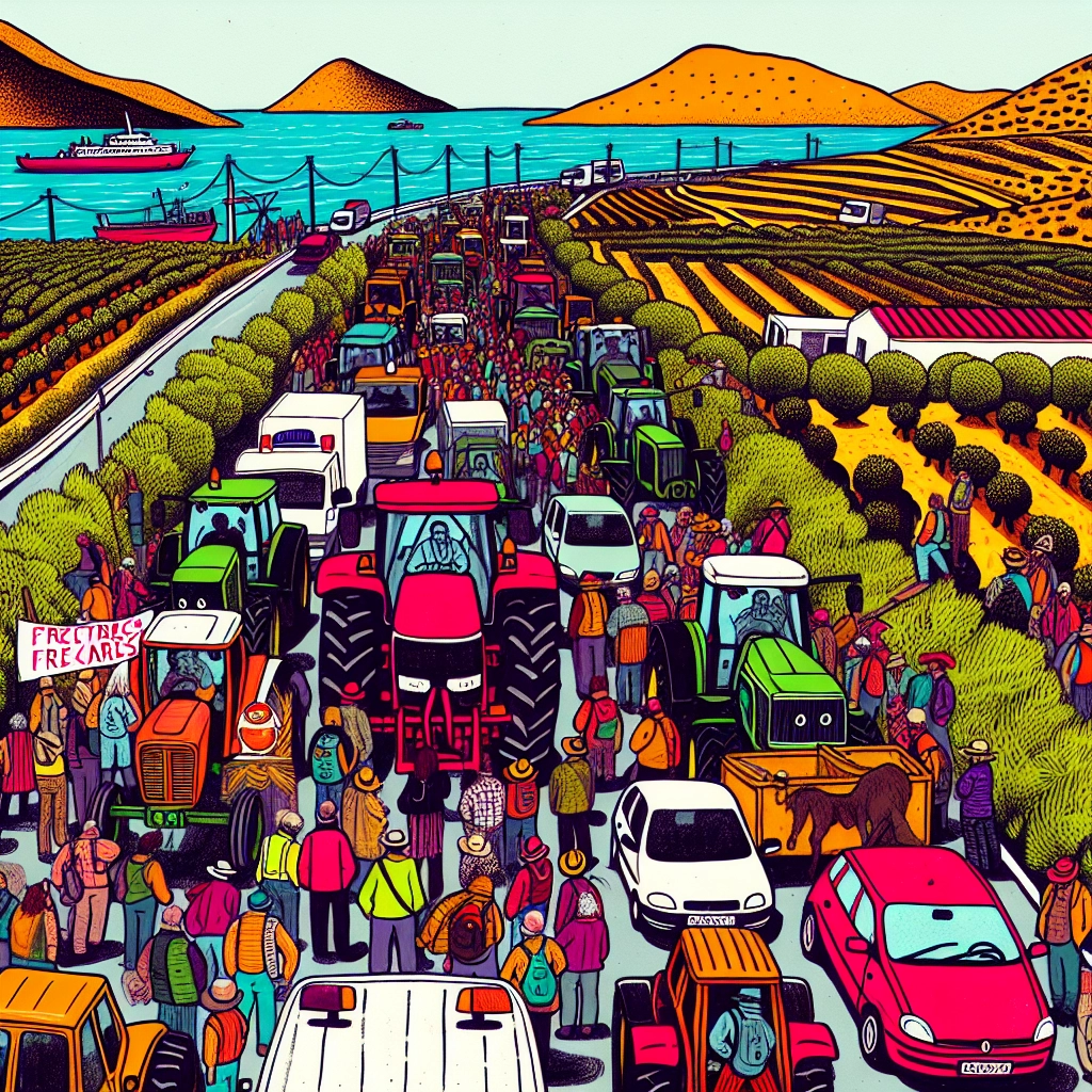 Farmers’ Protests Cause Chaos on Crete’s Main Highway