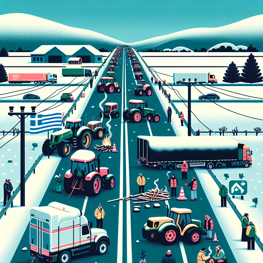Greek farmers block highways and border crossings