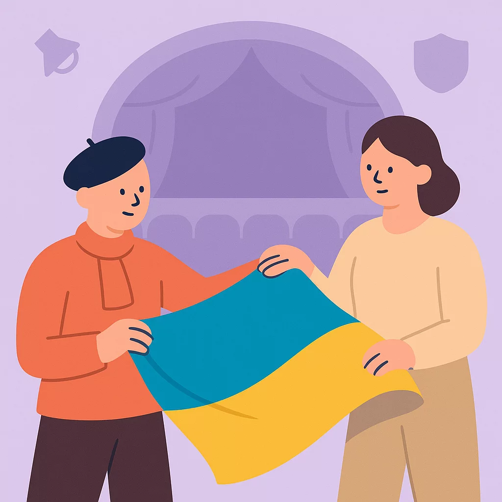 Krakow Theatre Relocates Ukrainian Flag Amid Threats