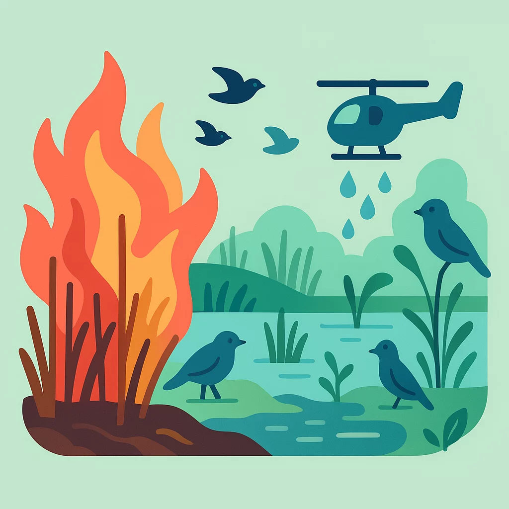 Major Fire Hits Neretva Wetland Bird Reserve