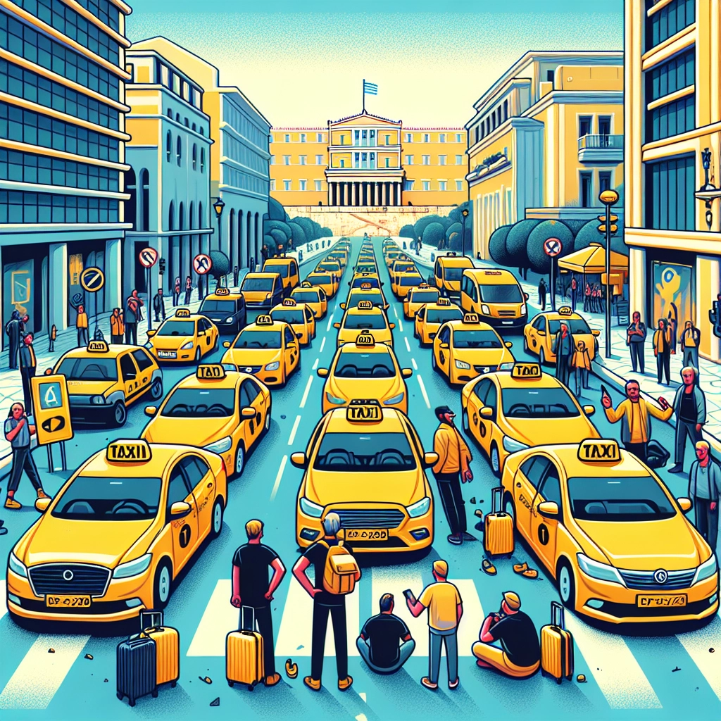 Nationwide taxi strike in Greece over transport bill