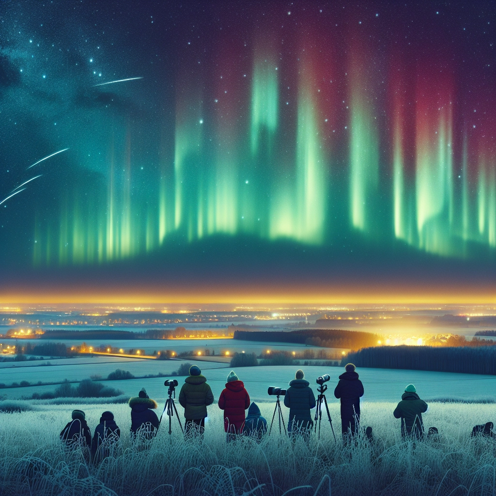 Northern Lights Illuminate Skies Over Poland