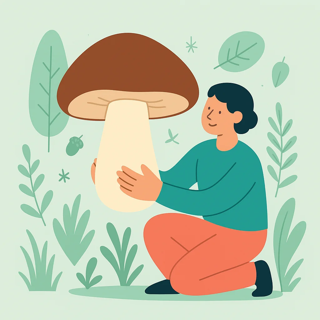 Polish Forager Finds Giant 2.54kg Porcini Mushroom in Forest