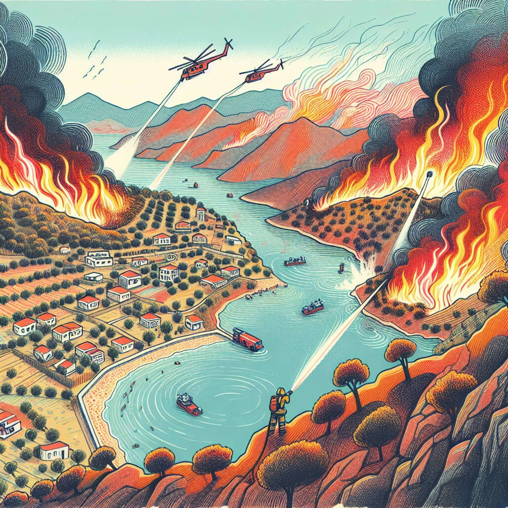 Wildfires Rage in Messinia Amid Strong Winds