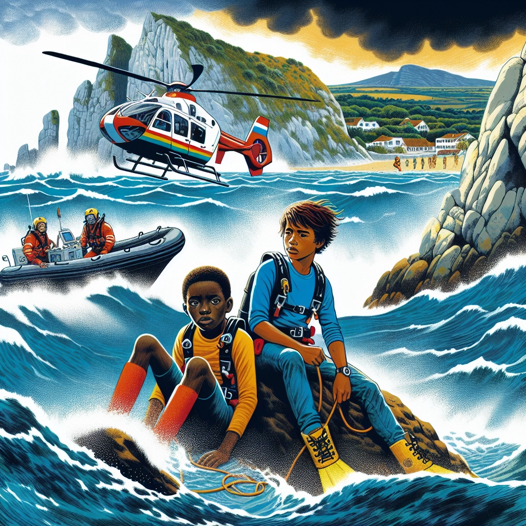 Young Spearfishers Rescued from Rock in Chalkidiki